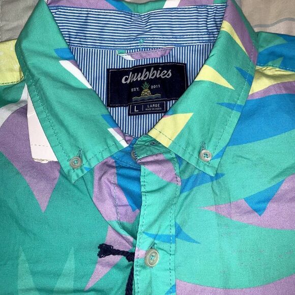 Chubbies Men's Friday Shirt A casual, classic fit button up size L - Picture 7 of 7